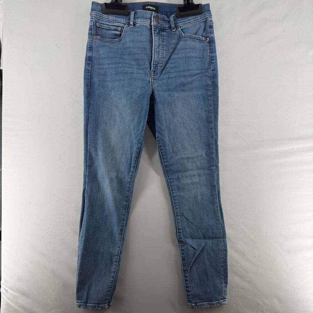 0531 Express Skinny High Rise Jeans Women Size 8R Medium Wash Denim